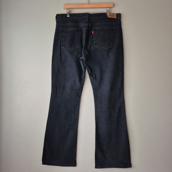 Levis 515 VTG Y2K Black Distressed Mid Rise Bootcut Jeans Womens 14M Inseam 31 - Picture 4 of 8